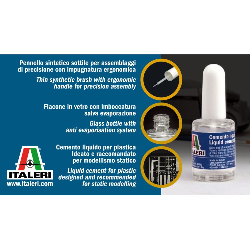 3990P Italeri Folyékony makett ragasztó, vékony ecsettel ( 15ml )